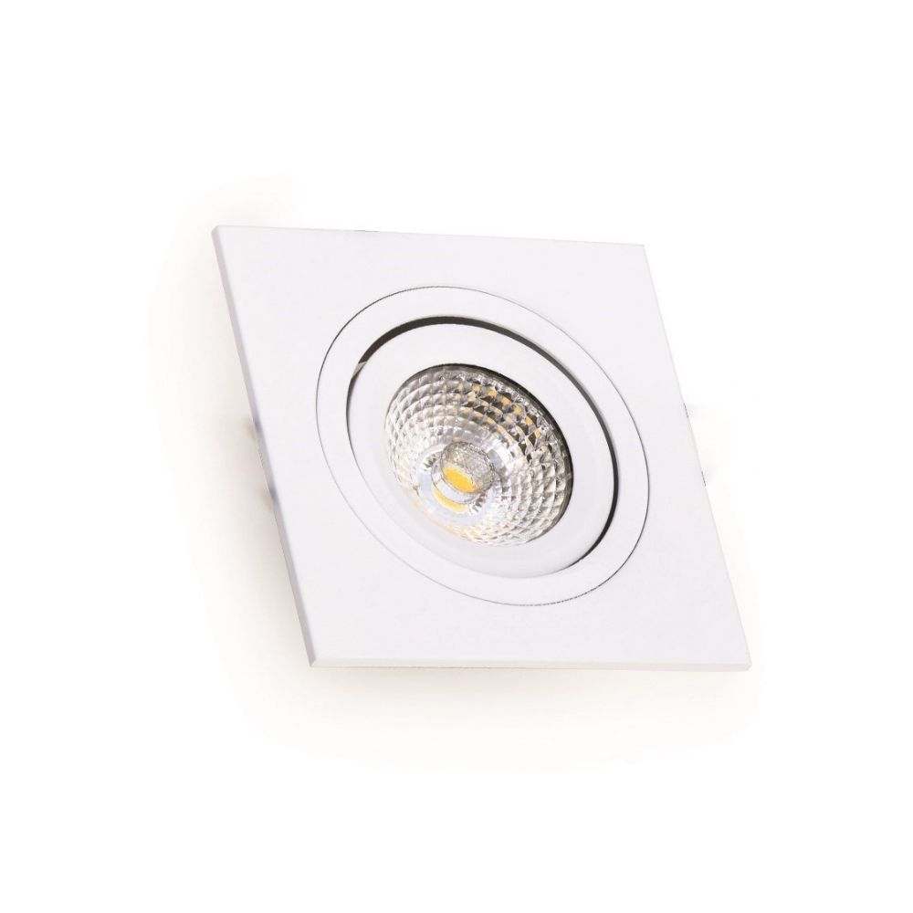 Spot LED Galaxy Quadrado 07W 3000K Direcionavel 1812