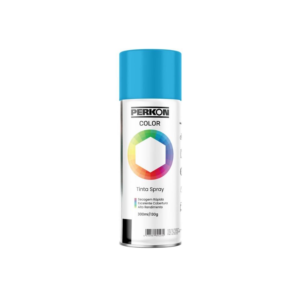 Tinta Spray Perkon Uso Geral Azul Claro - 300ML | 7193