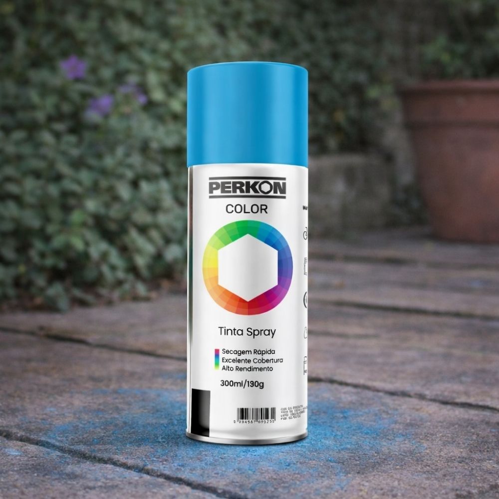 Tinta Spray Perkon Uso Geral Azul Claro - 300ML | 7193