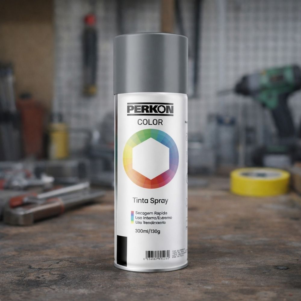 Tinta Spray Perkon Uso Geral Cinza Primer - 300ML | 7202