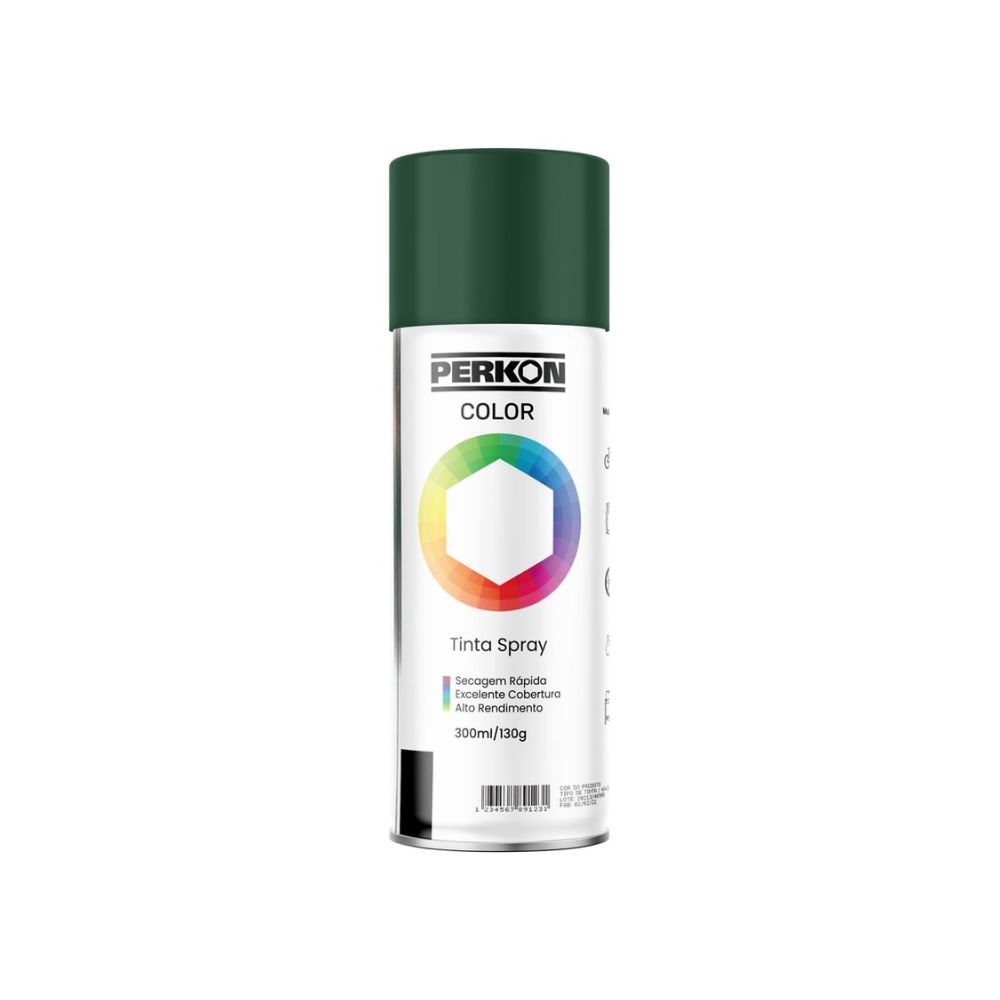 Tinta Spray Perkon Uso Geral Verde Escuro - 300ML | 7211