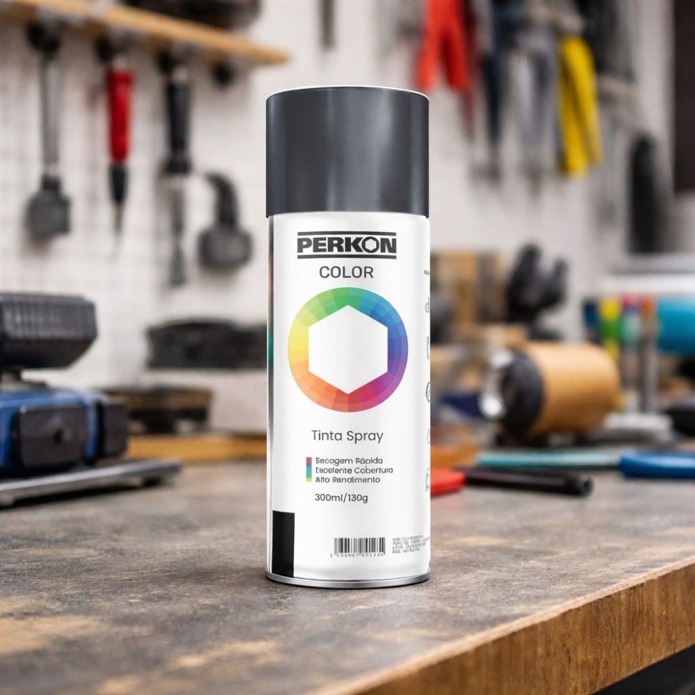 Tinta Spray Perkon Metálica Alumínio - 300ML | 7178