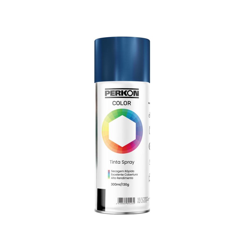 Tinta Spray Perkon Metálica Azul - 300ML | 7180