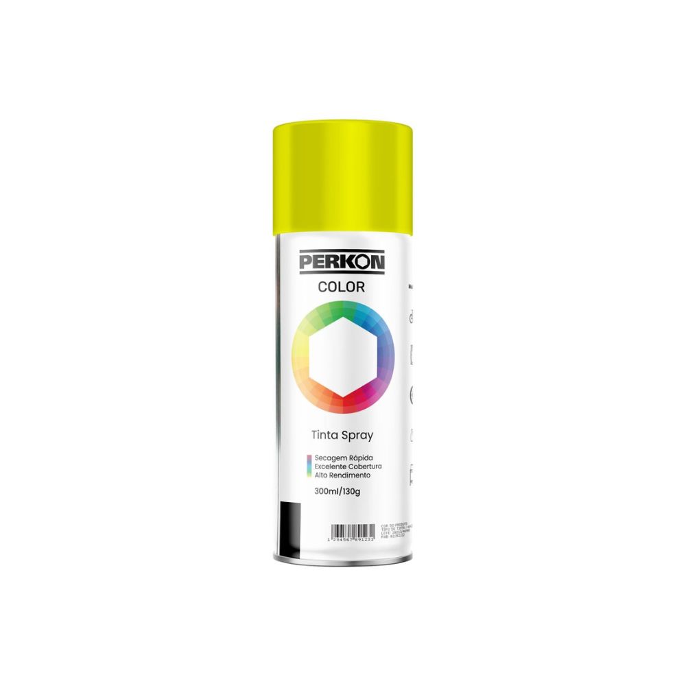 Tinta Spray Perkon Luminosa Amarelo - 300ML | 7173