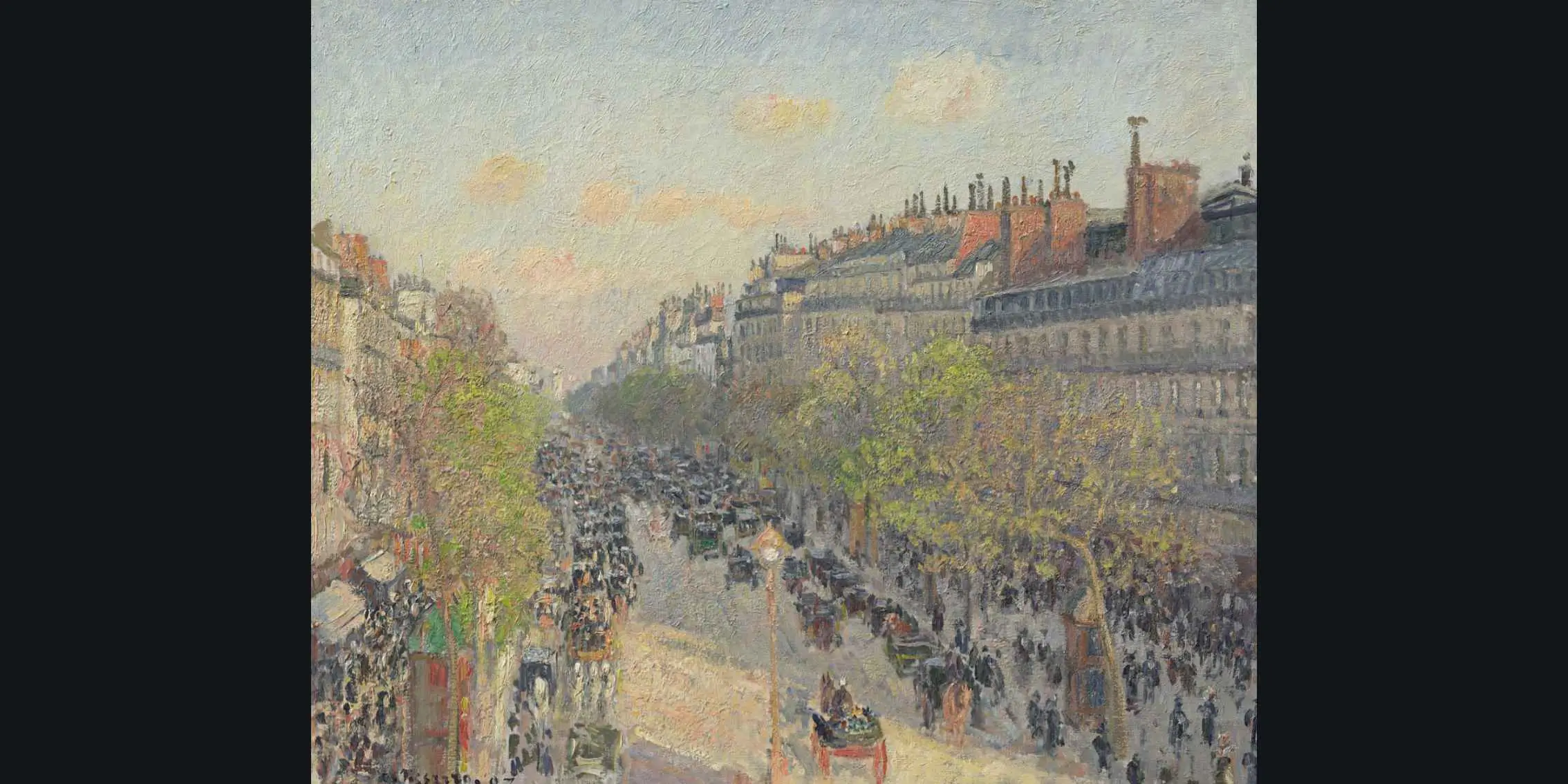 Camille Pissarro’s Boulevard Montmartre, Twilight