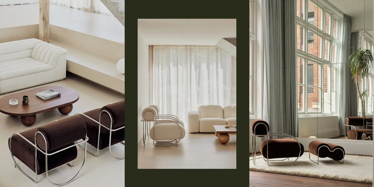 Modern Bauhaus Inspired Room with Softened Steel Frames and Warm Textures