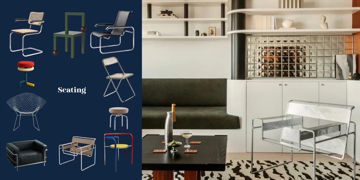 Bauhaus Bedroom Styling with Daybed and Minimal Shelving