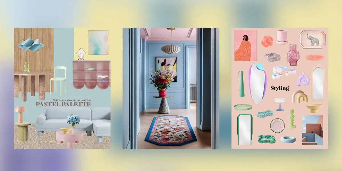 60-30-10 Colour Rule Example in interior design