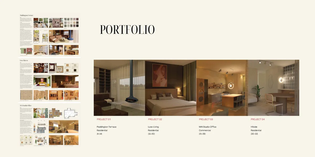 Interior design portfolio project by IDI graduate Marusja Archipov