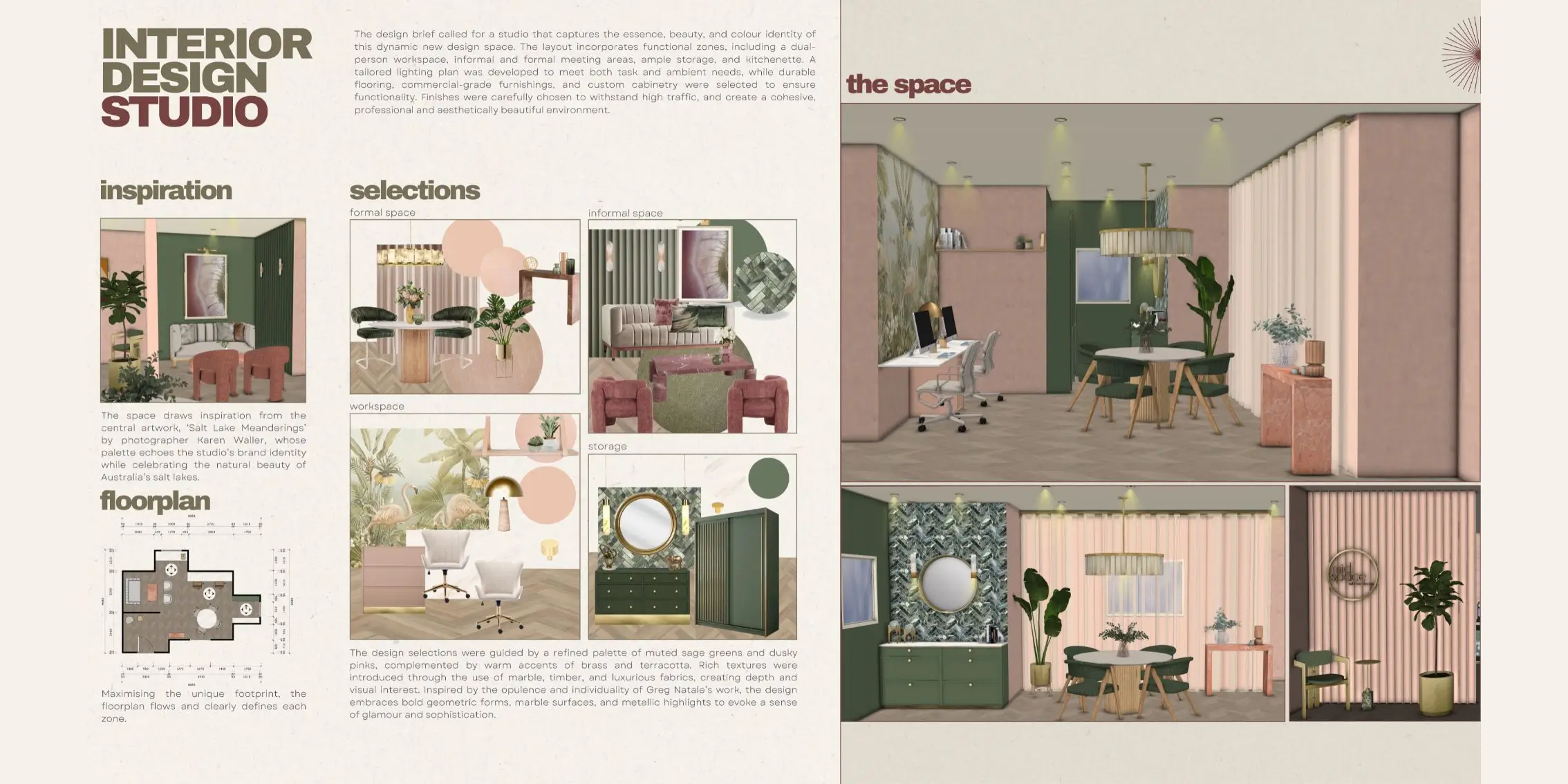 Interior Design Project by Zoe Lloyd 3D Visualisation of Interior Design Portfolio Project for the
DIA’s GOTYA Awards