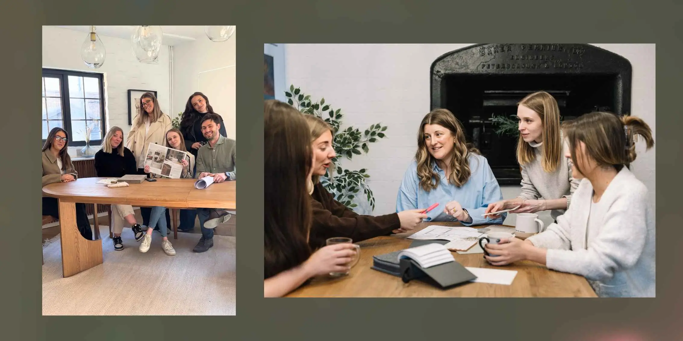 Rebecca Winter and her interior design team After studying online, Rebecca now manages a team of seven
designers.