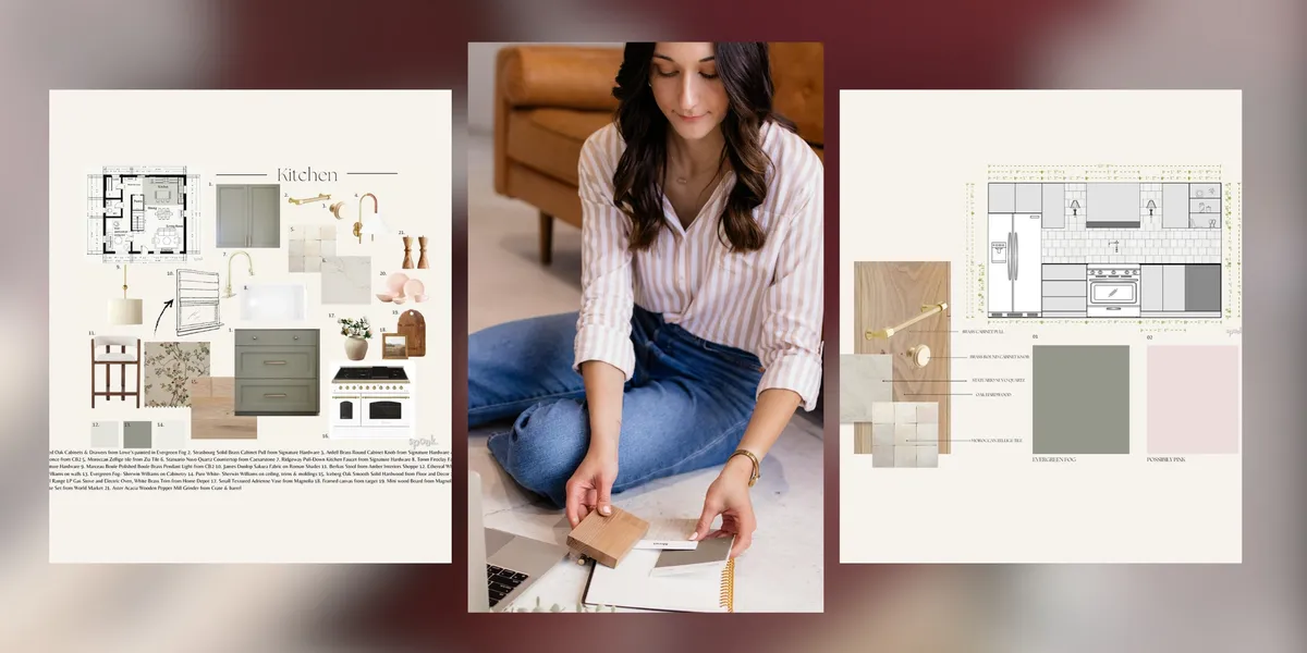 Kitchen and Bathroom Design Mood Board Example