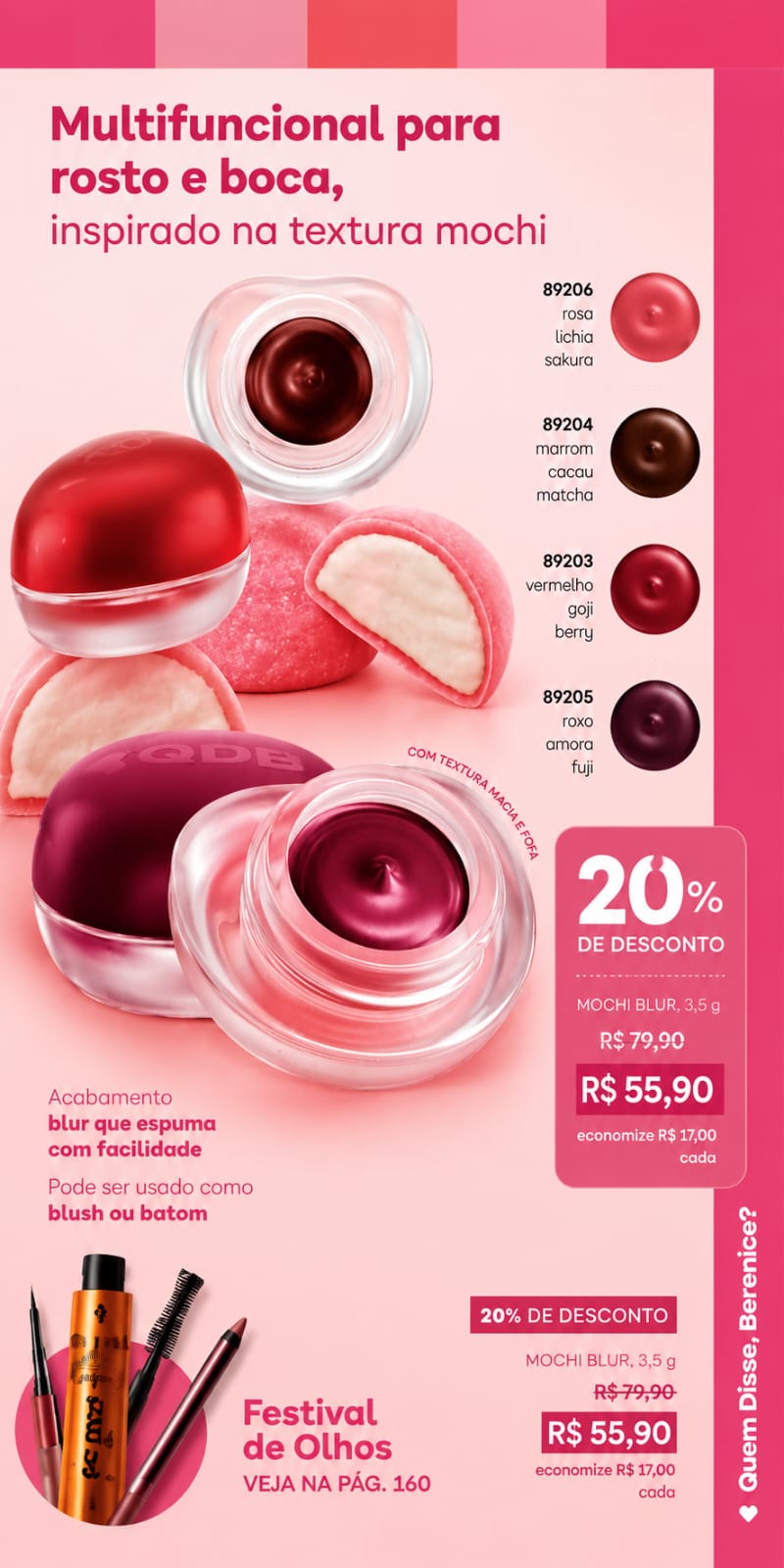 Multifuncional para rosto e boca, Inspirado na textura mochi