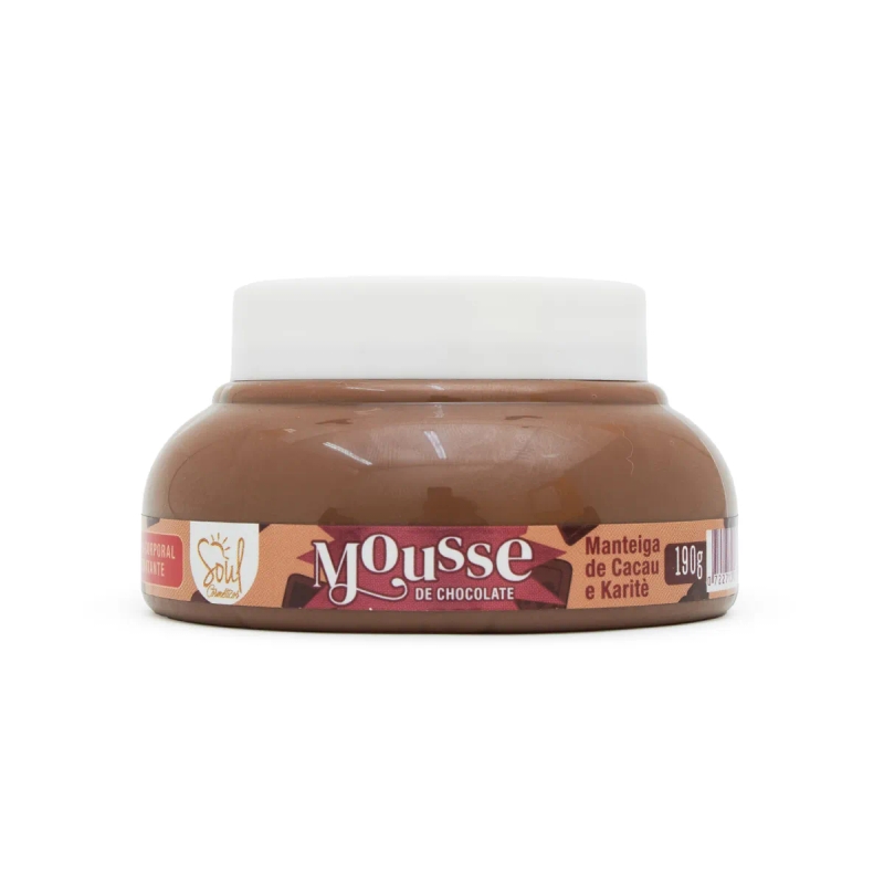 Geleia Hidratante Corporal Mousse de Chocolate 190g Soul Cosméticos