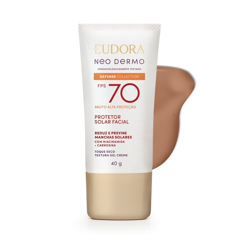 NEO DERMO PROTETOR SOLAR FACIAL COM COR FPS70 COR 3 40ML