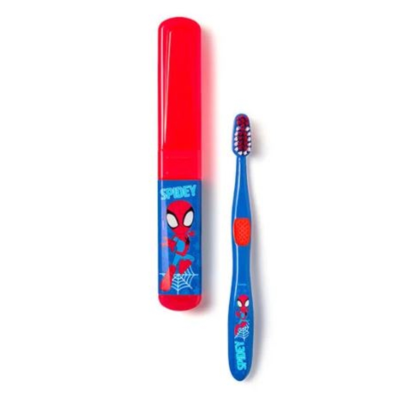Escova de Dentes com Estojo Spidey