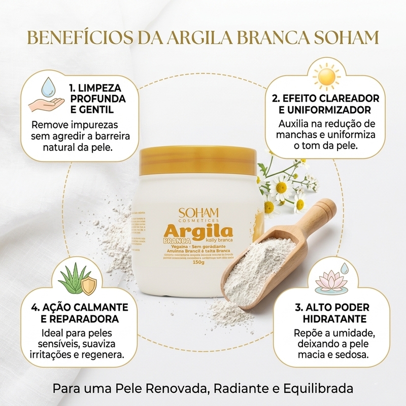 Argila Branca - 100g - foto 2