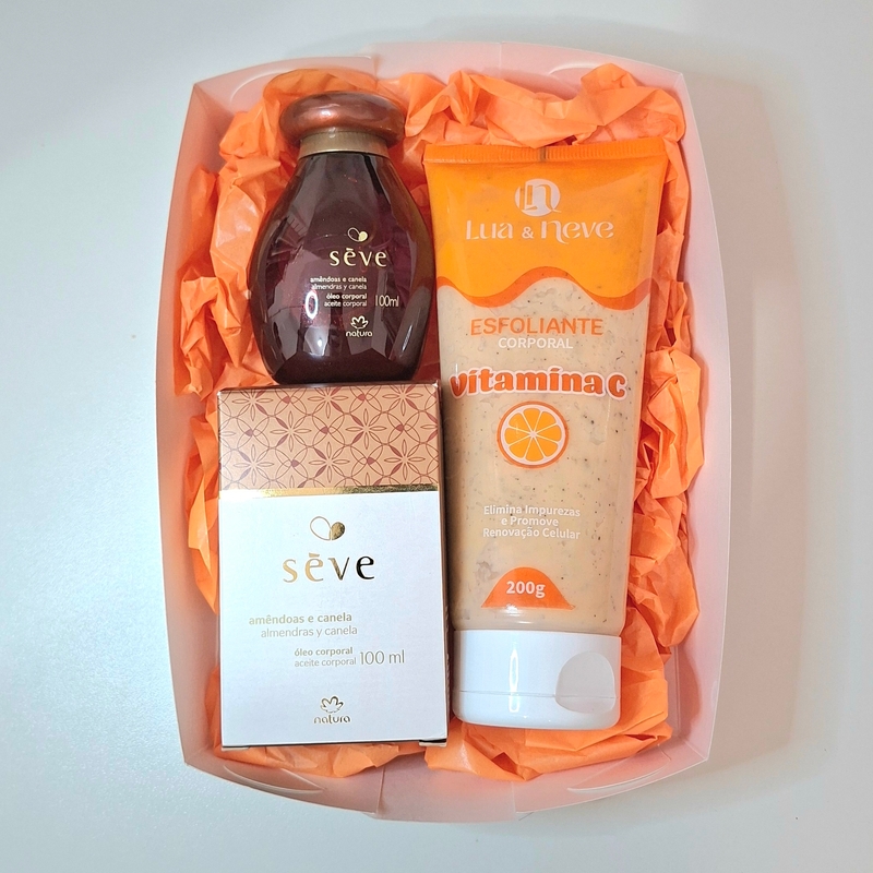 Kit Óleo De Amêndoa E Canela + Esfoliante