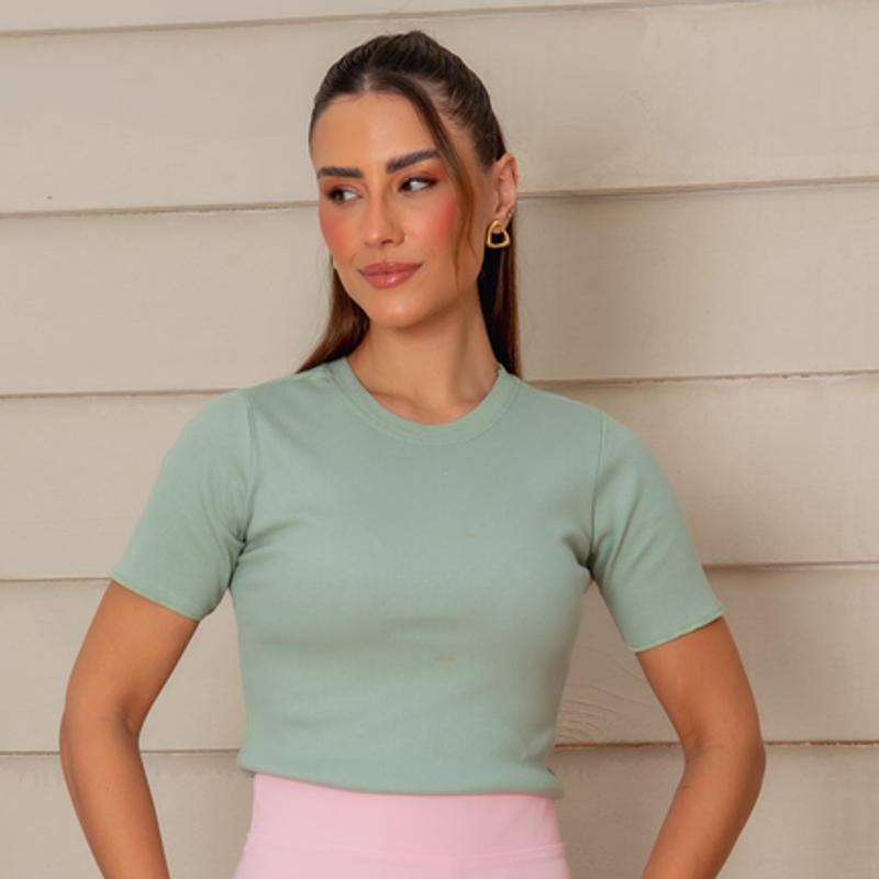 Tshirt Wave Verde Folha Seca G