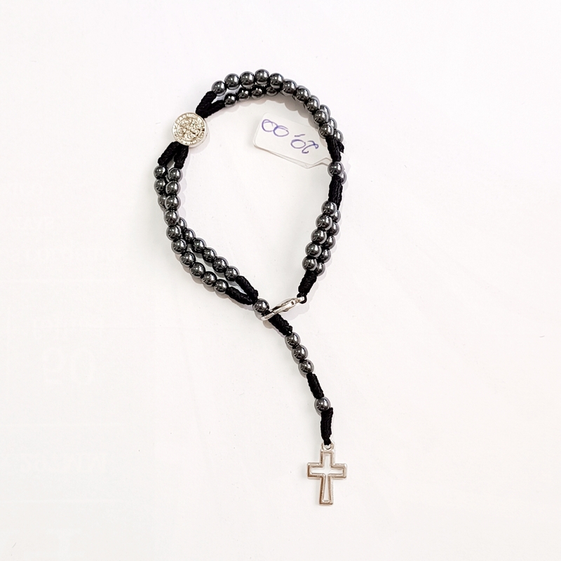 Pulseira Terço Hematita São Bento