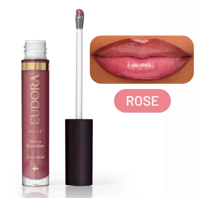 Gloss Labial Micro Injection Eudora Make Rose