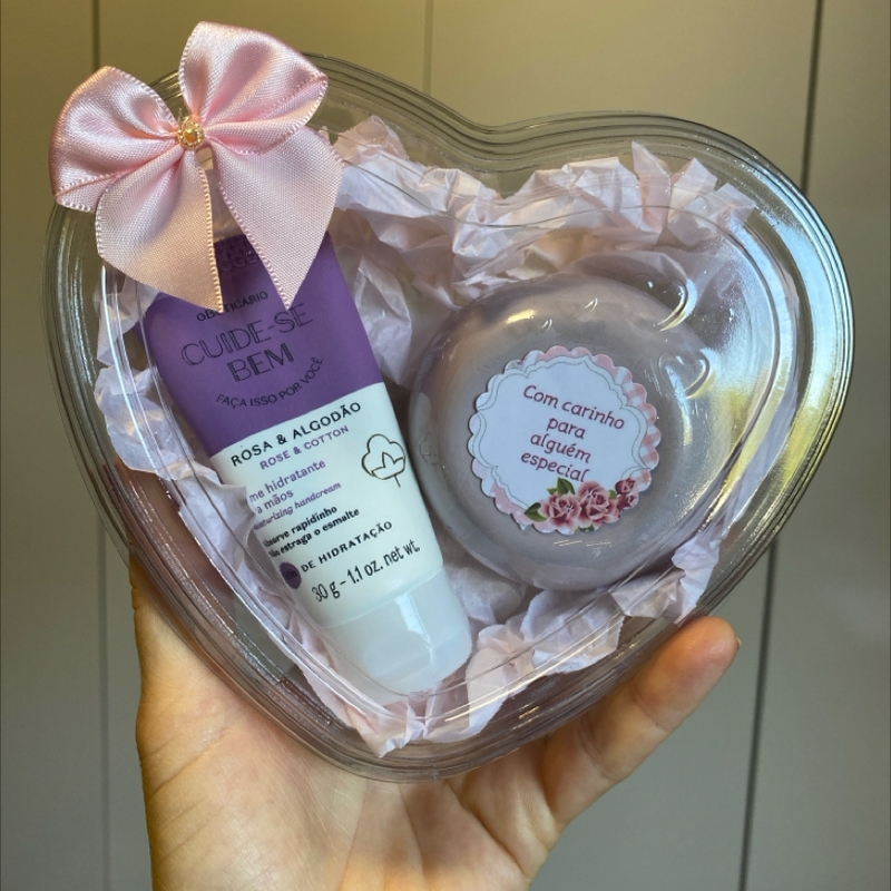 Kit Creme De Mãos Rosa E Algodão E 1 Sabonete