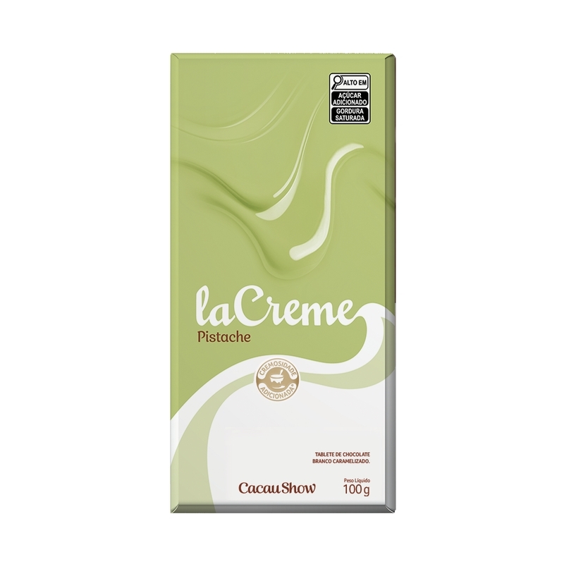 Tablete laCreme de Chocolate Branco com Pistache 100g