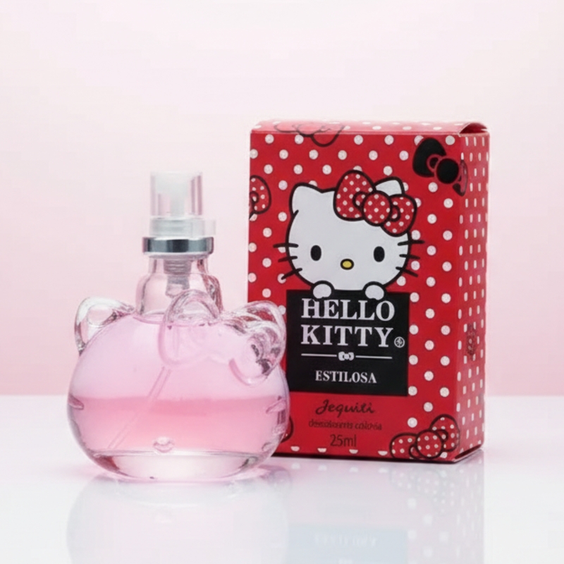 MINIATURA COLONIA FEMININA JEQUITI HELLO KITTY ESTILOSA 25ML - foto 3