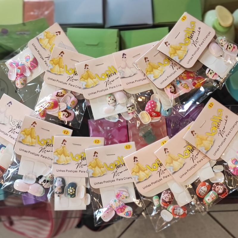 Unha Postiça para Criança Bella Teen