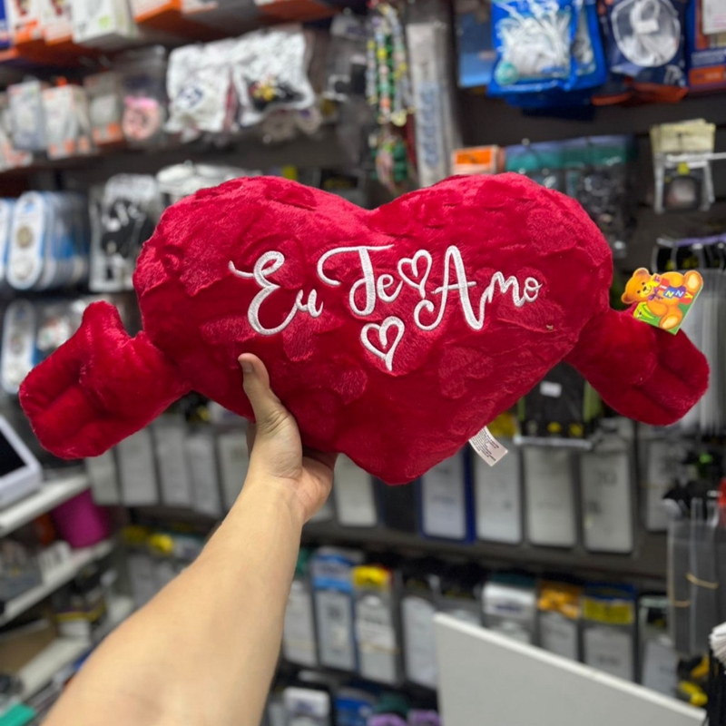Ursinho de Pelúcia Coração Eu Te Amo