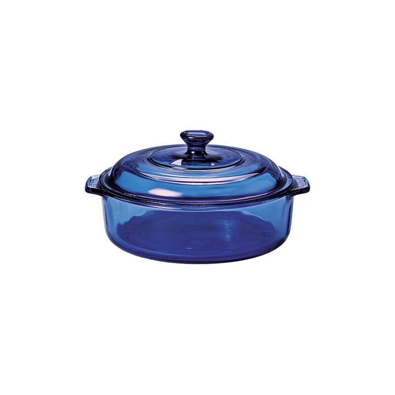 Caçarola De Vidro Azul 2L Importado - 2 L