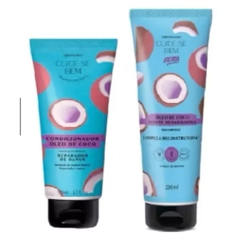 Combo Cuide-se Bem Feira Óleo De Coco: Shampoo 230ml + Condicionador 170ml - OBoticário