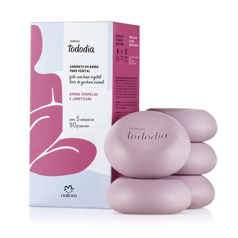 Tododia Amora Vermelha e Jabuticaba Sabonete em Barra - 5x90g
