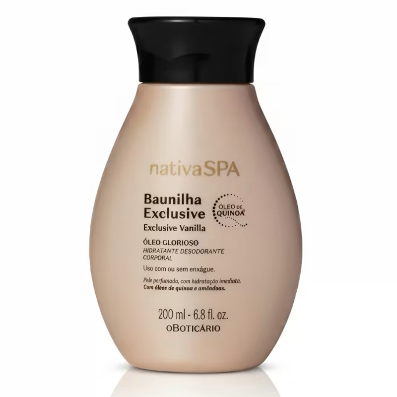 Óleo Glorioso Hidratante Desodorante Corporal Nativa SPA Baunilha Exclusive 200ml Cód. B95920