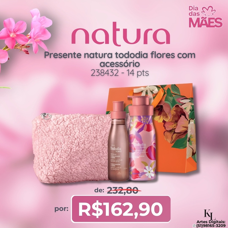 Presente natura tododia flores com acessório