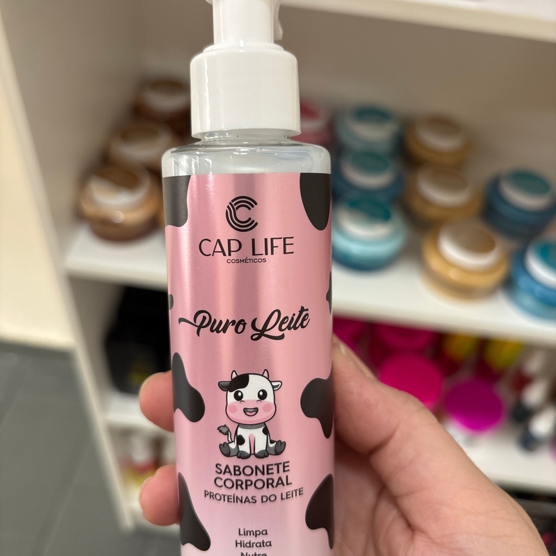Sabonete Líquido Corporal Cap Life Puro Leite