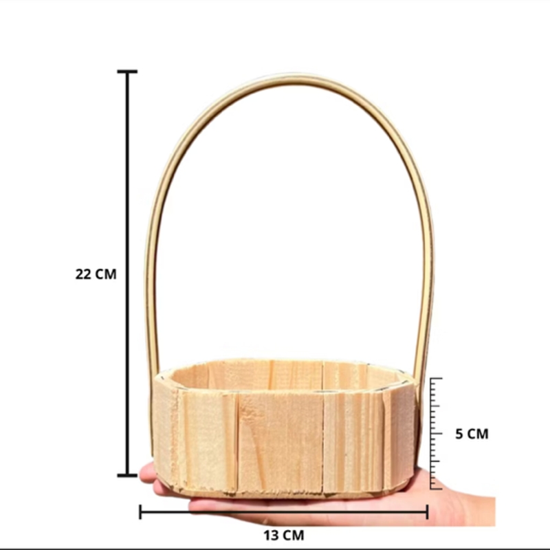Cesta Oval 13cm + Fita E Laço