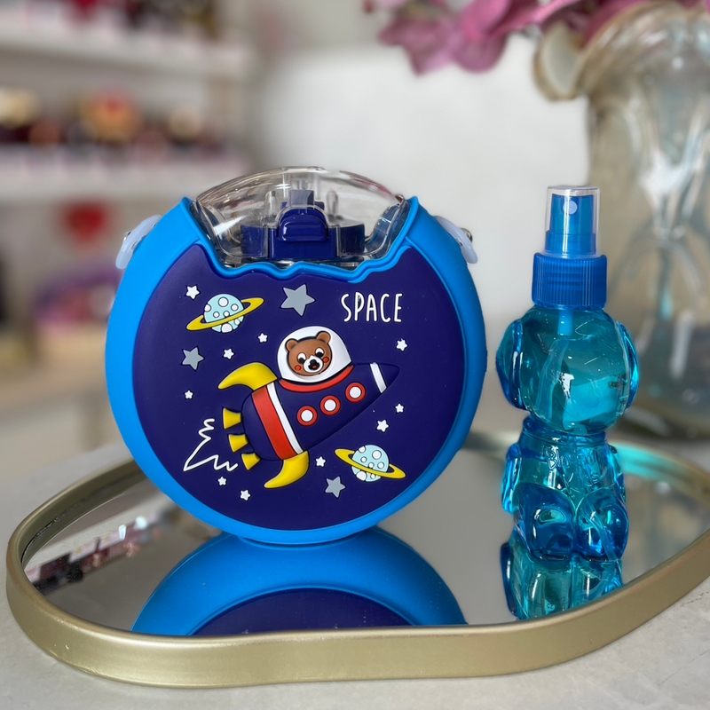 Blosson Kids: Garrafa 420ml + Colonia 120ml + Adesivo Azul
