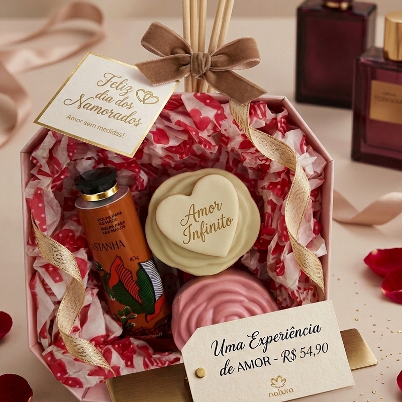 Presente Castanha E Rosas