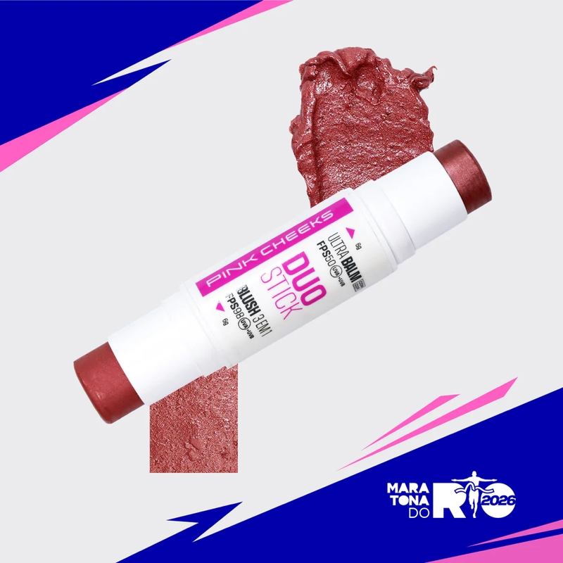 DUO STICK BLUSH GINGA CARIOCA FPS98 E ULTRA BALM BEIJO CARIOCA FPS50 6G MDR 2026