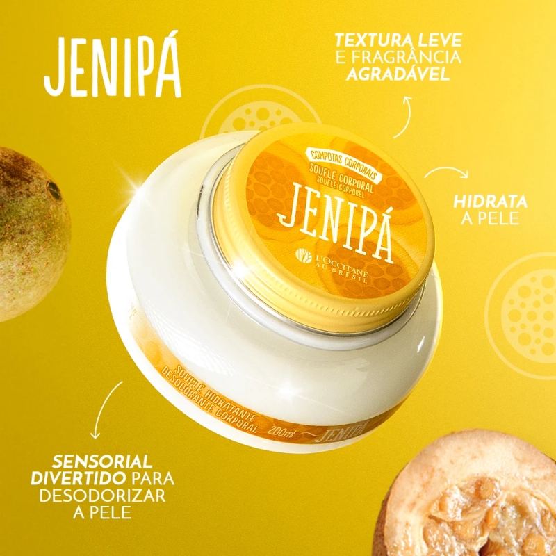 Souflé Hidratante Desodorante Corporal Jenipá 200ml - foto 2
