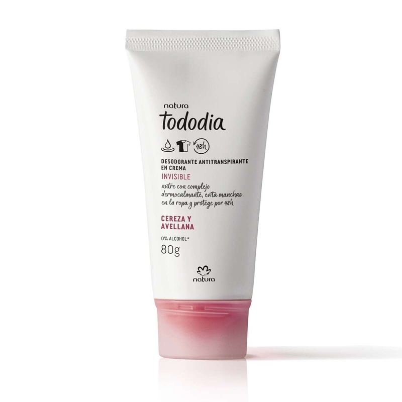 Desodorante antitranspirante em creme tododia cereja e avelã - 80 g