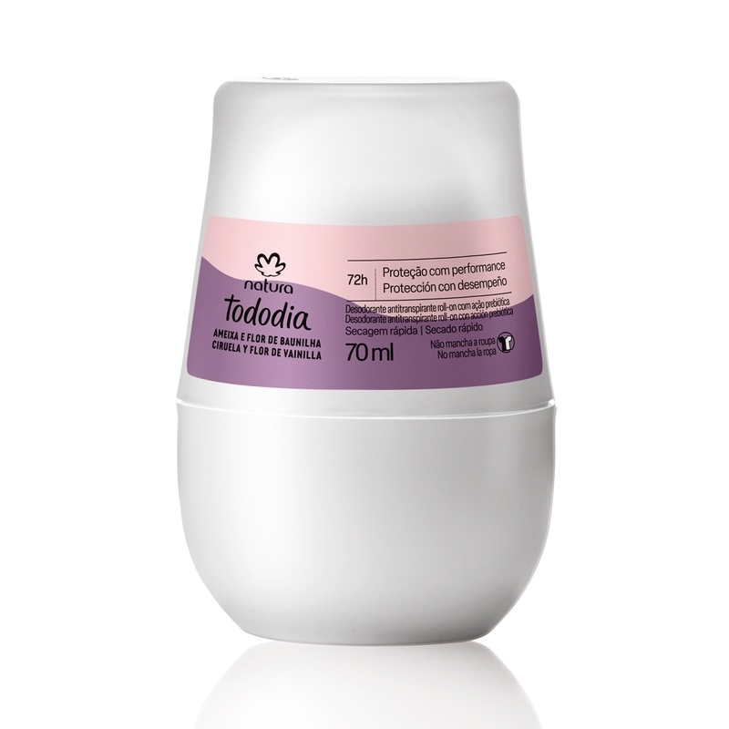 Desodorante Antitranspirante Roll-on Tododia Ameixa e Flor de Baunilha 70ml