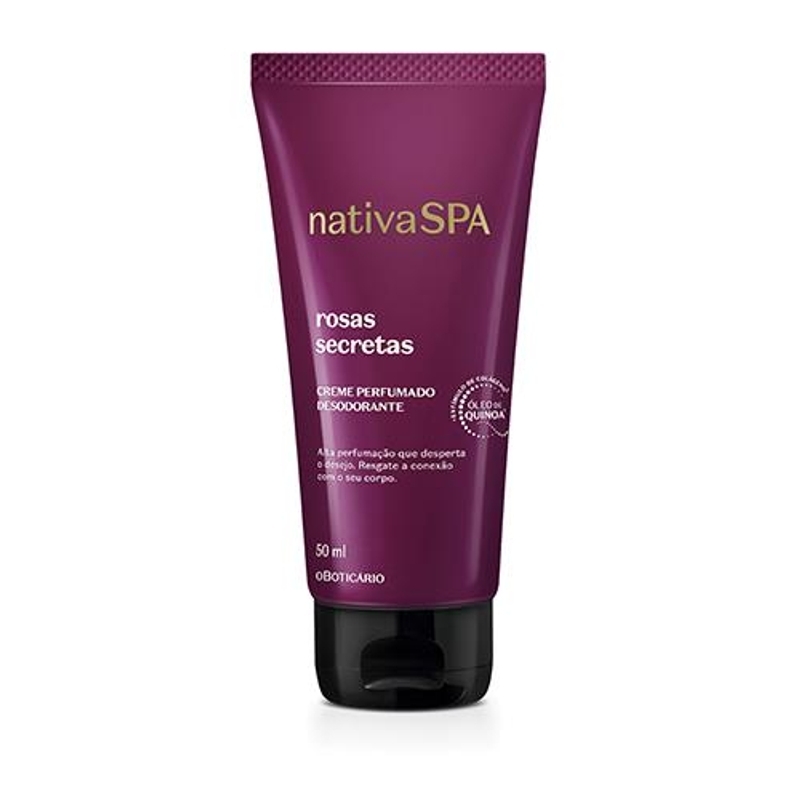 Creme Perfumado Desodorante Corporal Nativa Spa Rosas Secretas 50ml