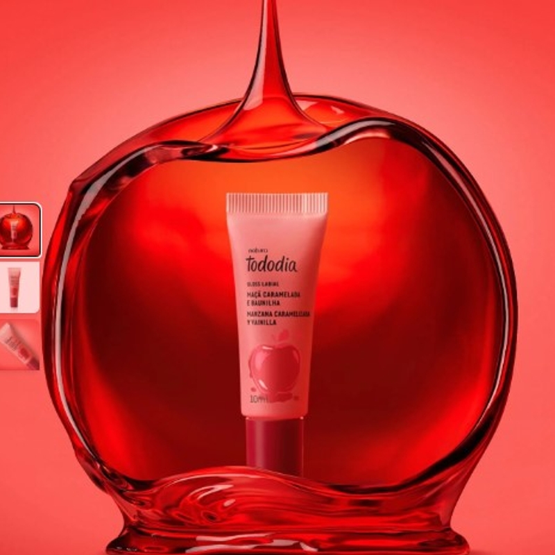 Gloss Labial Tododia Maçã Caramelada e Baunilha 10ml - foto 2