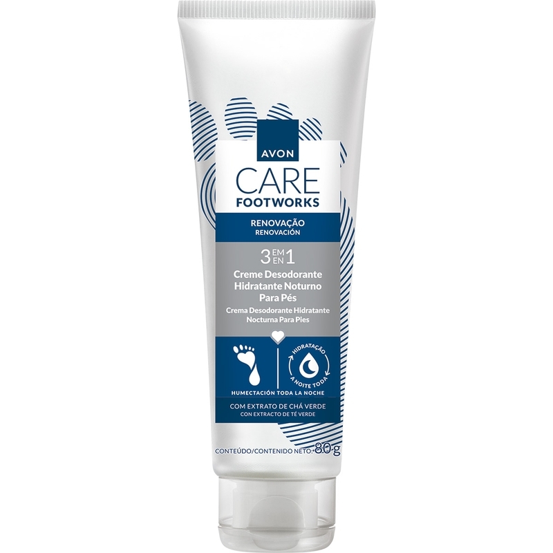 Care Footworks Creme Desodorante Hidratante Noturno para Pés - 80g