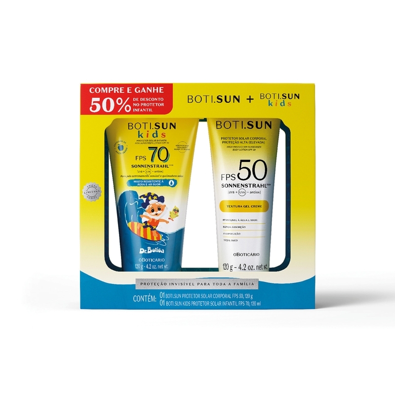 Kit Família Protetor Solar Boti.Sun Alta Proteção ( 2 Itens)