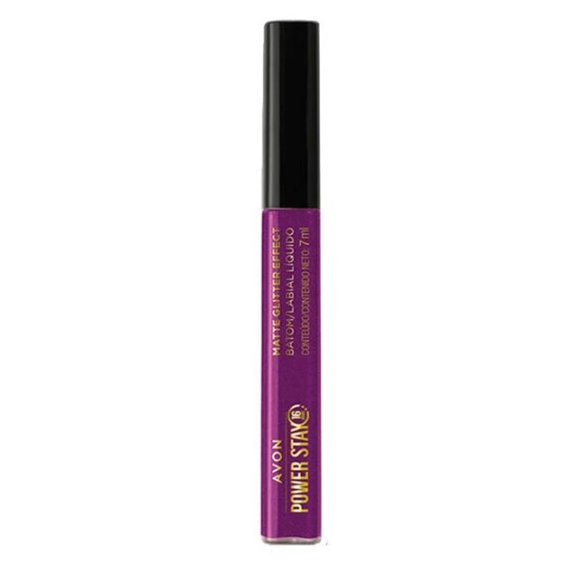 Batom Líquido Power Stay Matte Glitter Effect 16h Púrpura Deslumbrante
