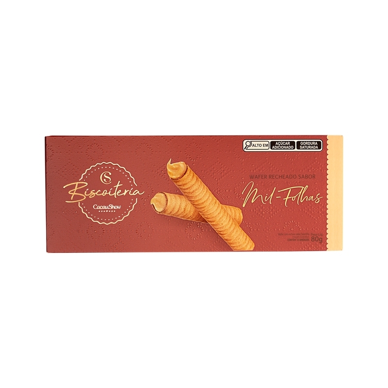 Wafer Biscoiteria Mil-Folhas 80g