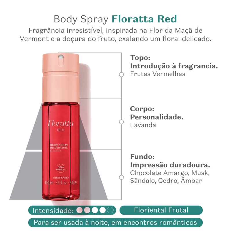 Body Spray Desodorante Floratta Red 100Ml - foto 2